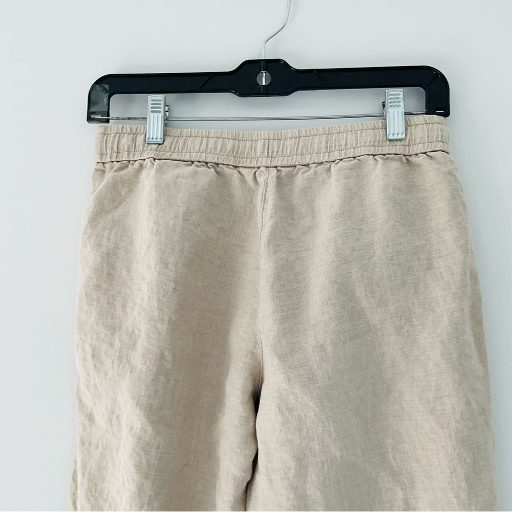 Tommy Bahama 100% Linen Beige Pants-Wide Leg Pull String Beachy Relaxed Fit - Picture 5 of 6